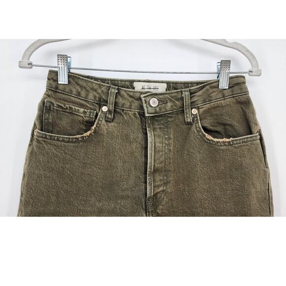 NWOT We The Free 1073492 Green Button Fly Stella Skinny Destroyed Jeans Size 26 - Picture 4 of 9